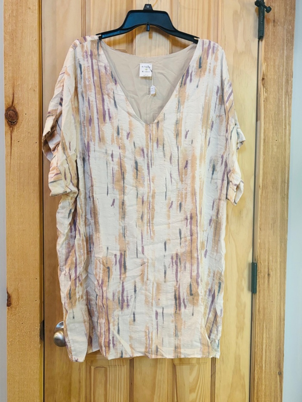 🆕 By Together “On & On” Tunic with Neutral Brushstroke Print L